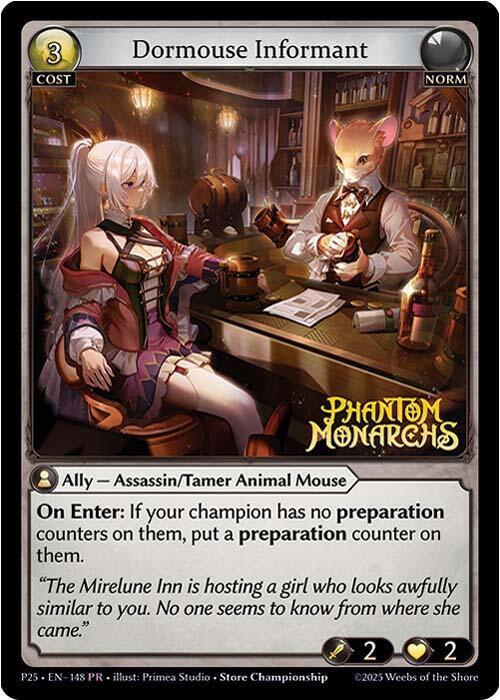 Dormouse Informant, Promotional Cards 148