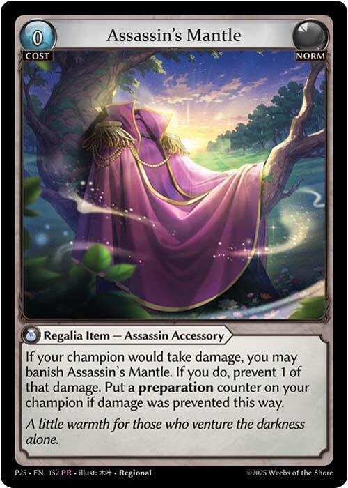 Assassin's Mantle (152), Promotional Cards 152