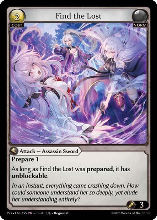 Find the Lost, Promotional Cards 155