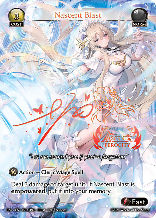 Nascent Blast (CPR), Promotional Cards 158