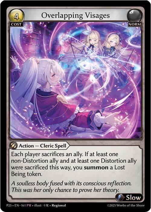 Overlapping Visages, Promotional Cards 161