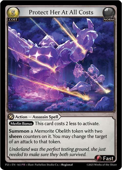 Protect Her At All Costs, Promotional Cards 165