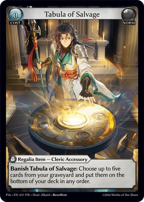 Tabula of Salvage, Promotional Cards P26