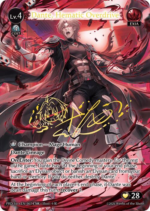 Dante, Hematic Overdrive (CSR), .asphodel/paradise 007