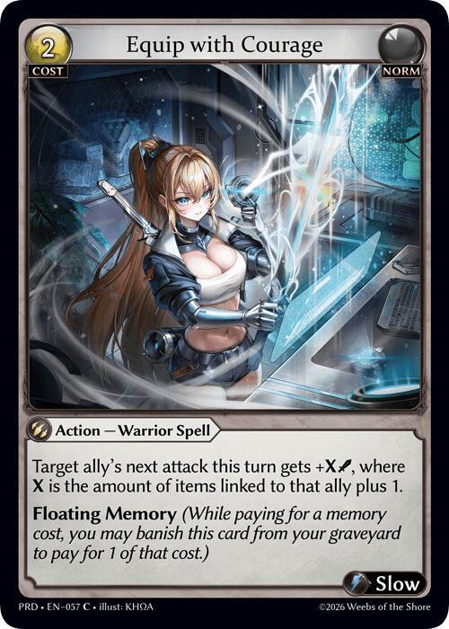 Equip with Courage (Interference Curio Foil), .asphodel/paradise 057