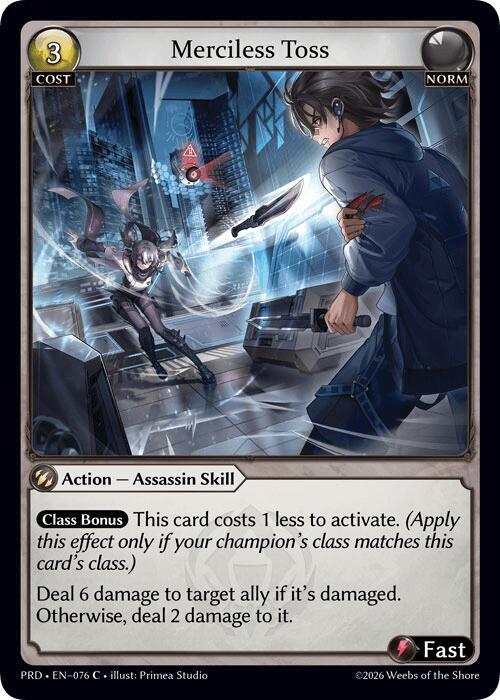 Merciless Toss (Interference Curio Foil), .asphodel/paradise 076
