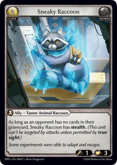 Sneaky Raccoon (Interference Curio Foil), .asphodel/paradise 088