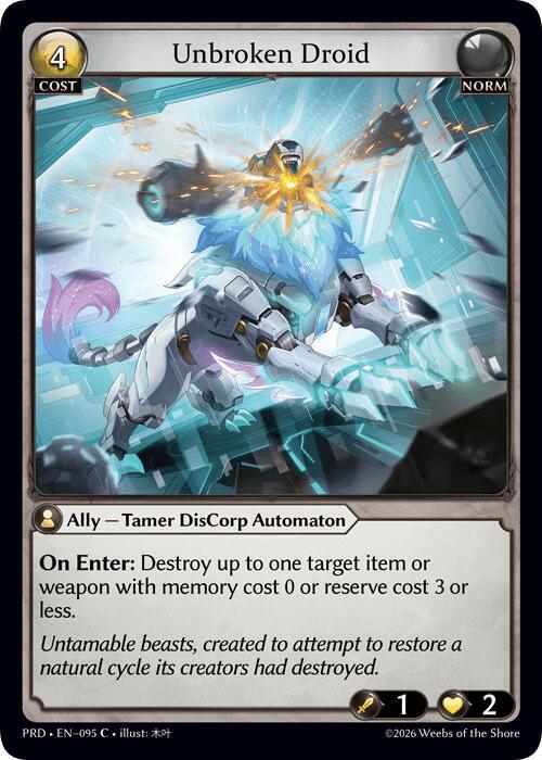 Unbroken Droid (Interference Curio Foil), .asphodel/paradise 095