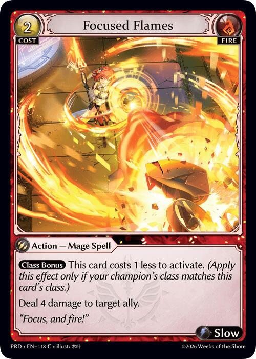 Focused Flames (Interference Curio Foil), .asphodel/paradise 118