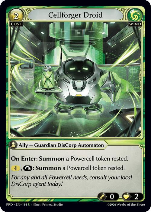 Cellforger Droid, .asphodel/paradise 184