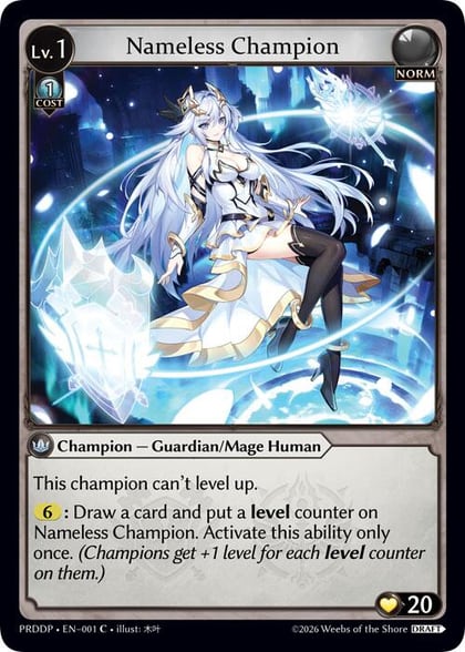 Nameless Champion (Guardian/Mage), .asphodel/paradise Draft Pack 001