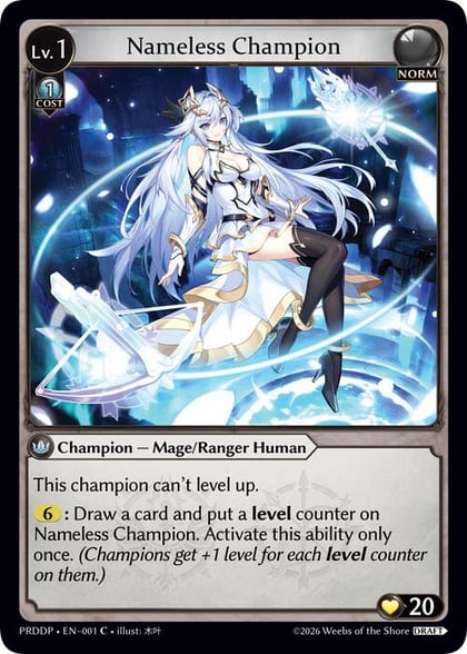Nameless Champion (Mage/Ranger), .asphodel/paradise Draft Pack 001