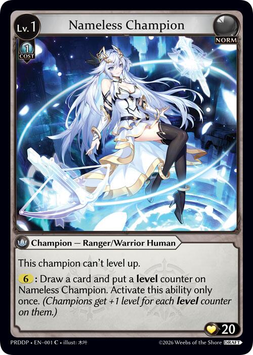 Nameless Champion (Ranger/Warrior), .asphodel/paradise Draft Pack 001