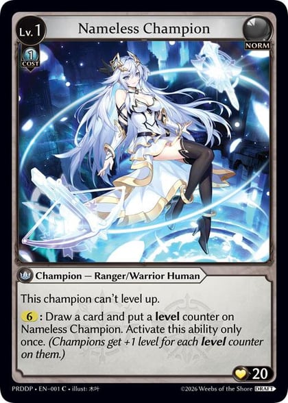 Nameless Champion (Ranger/Warrior), .asphodel/paradise Draft Pack 001
