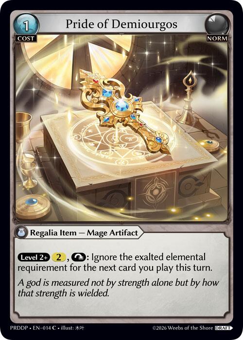 Pride of Demiourgos, .asphodel/paradise Draft Pack 014