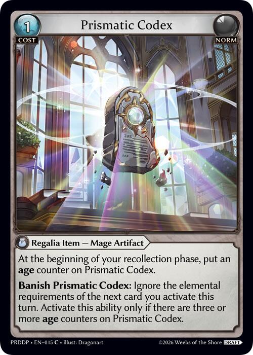 Prismatic Codex, .asphodel/paradise Draft Pack 015