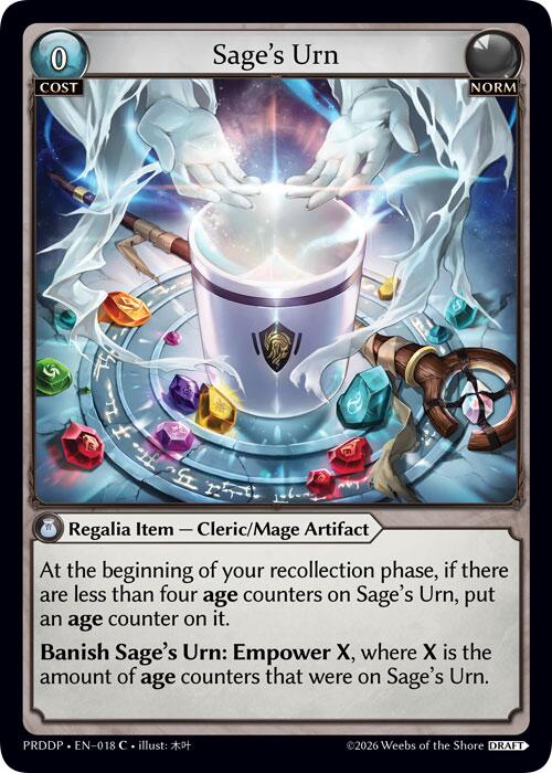 Sage's Urn, .asphodel/paradise Draft Pack 018