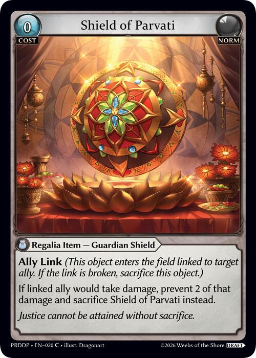 Shield of Parvati, .asphodel/paradise Draft Pack 020