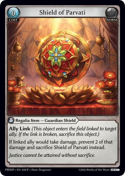Shield of Parvati, .asphodel/paradise Draft Pack 020