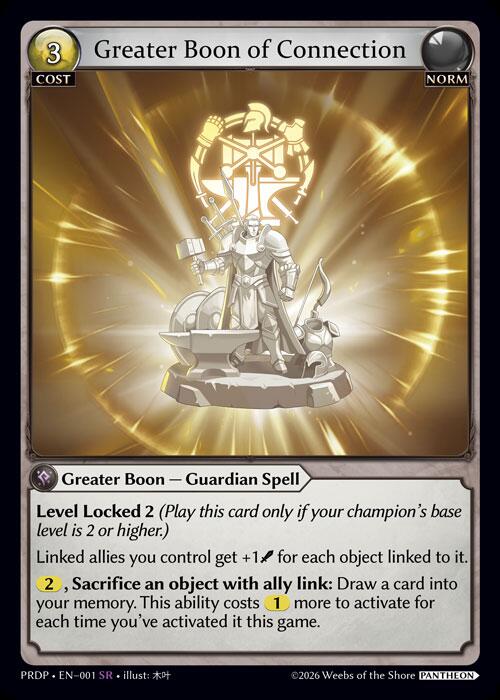 Greater Boon of Connection, .asphodel/paradise: Pantheon 001
