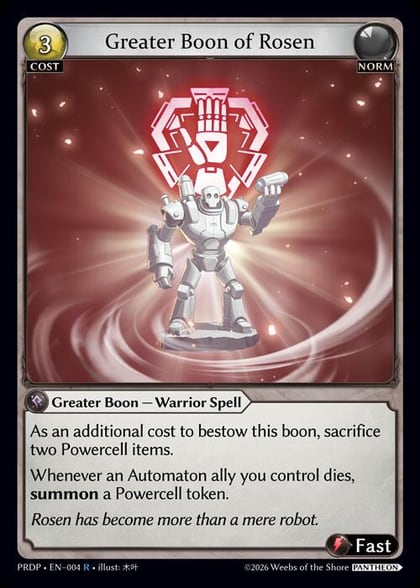 Greater Boon of Rosen, .asphodel/paradise: Pantheon 004