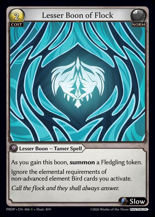 Lesser Boon of Flock, .asphodel/paradise: Pantheon 006