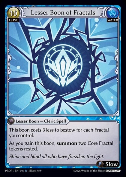 Lesser Boon of Fractals, .asphodel/paradise: Pantheon 007
