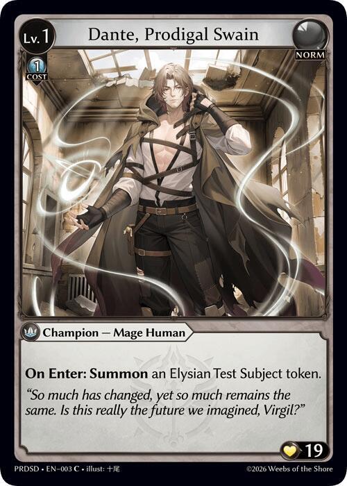 Dante, Prodigal Swain, .asphodel/paradise Starter Decks 003