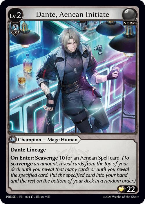 Dante, Aenean Initiate, .asphodel/paradise Starter Decks 004