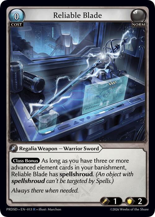 Reliable Blade, .asphodel/paradise Starter Decks 013