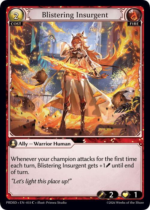 Blistering Insurgent, .asphodel/paradise Starter Decks 033