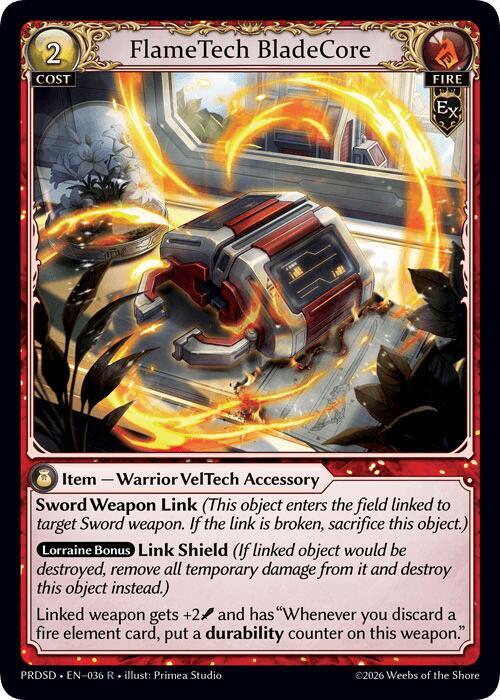 FlameTech BladeCore, .asphodel/paradise Starter Decks 036