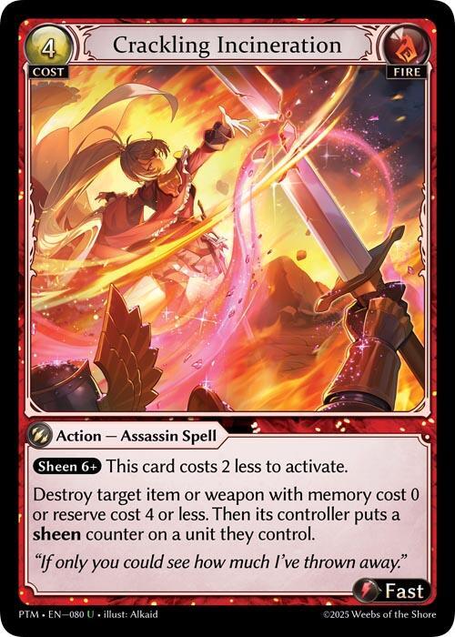 Crackling Incineration (Curio Foil), Phantom Monarchs 080