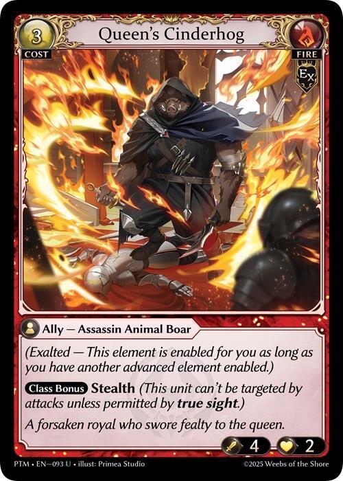 Queen's Cinderhog (Curio Foil), Phantom Monarchs 093