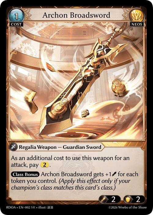 Archon Broadsword, Radiant Origins 002