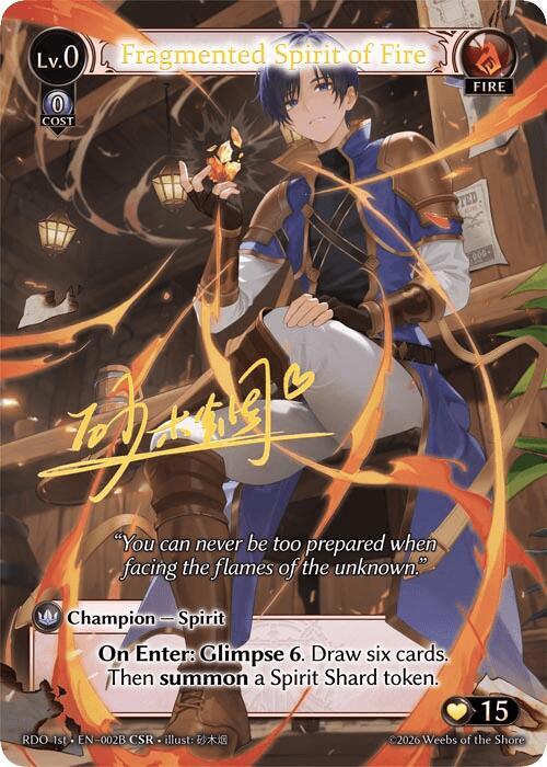 Fragmented Spirit of Fire (002B), Radiant Origins 002B