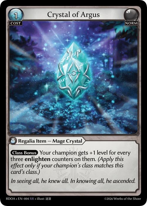 Crystal of Argus, Radiant Origins 004