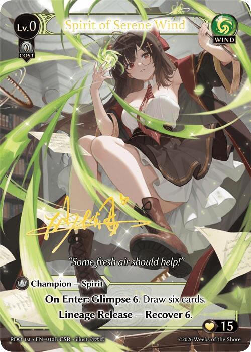 Spirit of Serene Wind (010B), Radiant Origins 010B