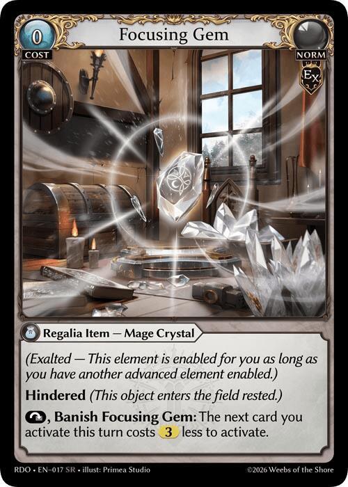 Focusing Gem, Radiant Origins 017