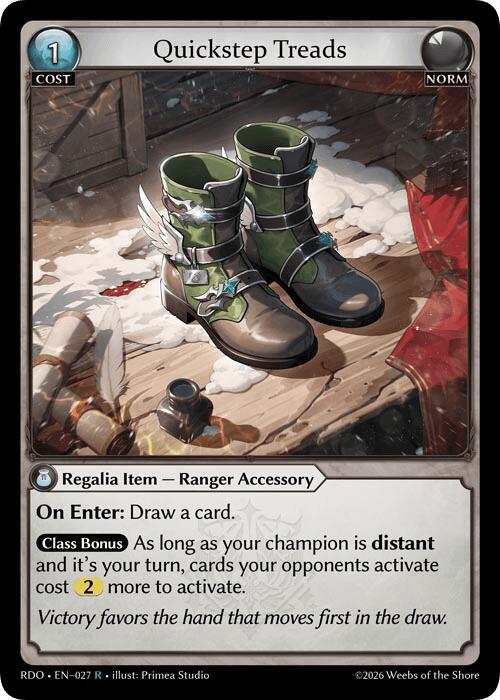 Quickstep Treads, Radiant Origins 027