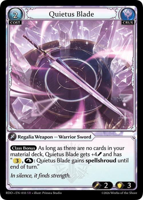 Quietus Blade, Radiant Origins 033