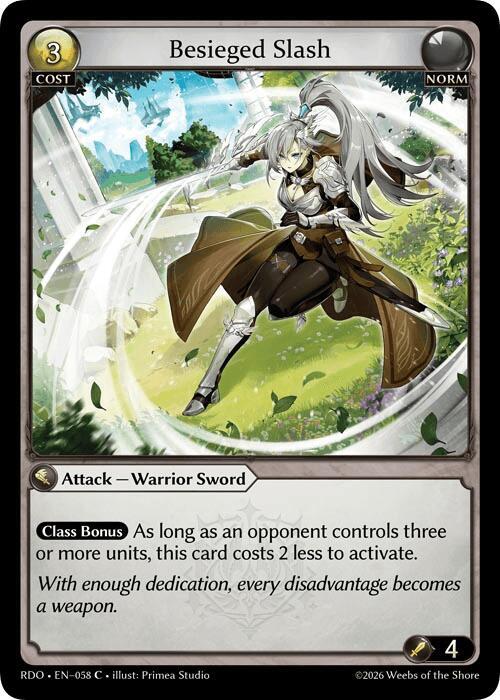 Besieged Slash, Radiant Origins 058