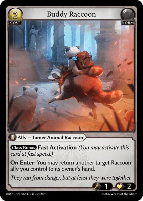 Buddy Raccoon, Radiant Origins 062