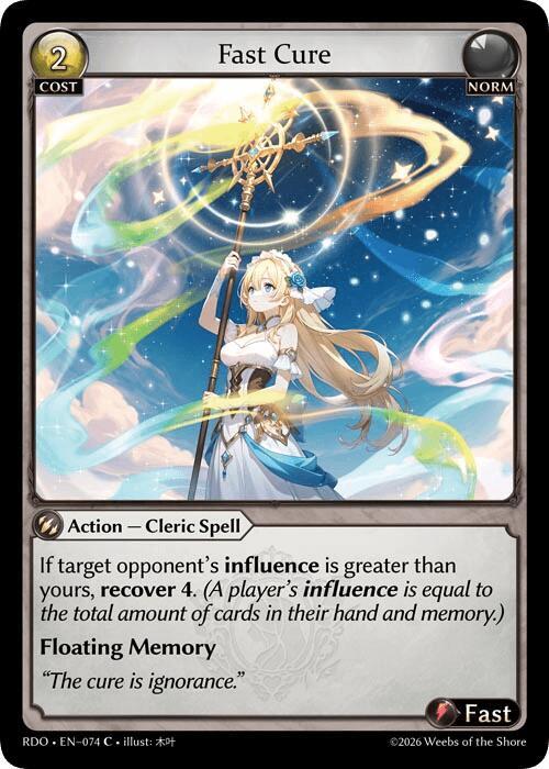 Fast Cure, Radiant Origins 074