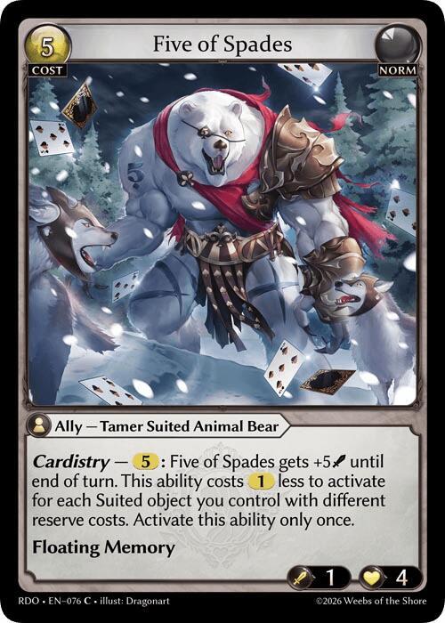 Five of Spades, Radiant Origins 076