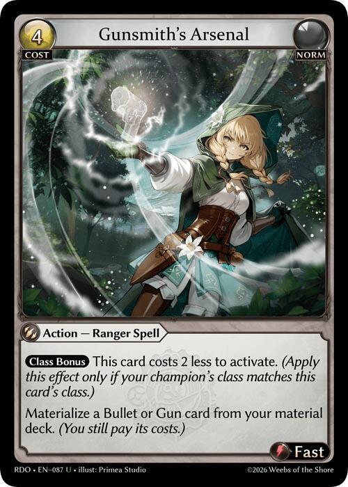 Gunsmith's Arsenal (Curio Foil), Radiant Origins 087