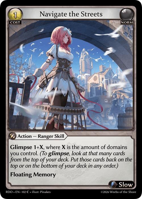 Navigate the Streets, Radiant Origins 102