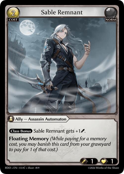 Sable Remnant (Curio Foil), Radiant Origins 133