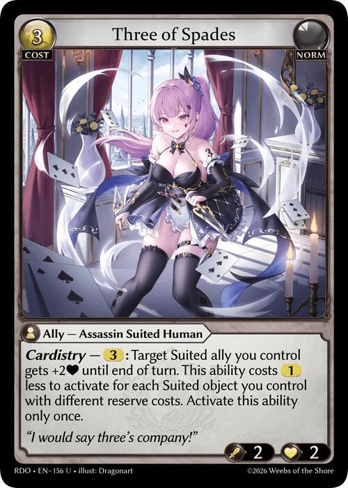 Three of Spades, Radiant Origins 156