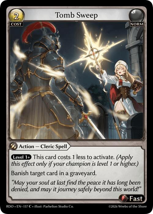 Tomb Sweep (Curio Foil), Radiant Origins 157